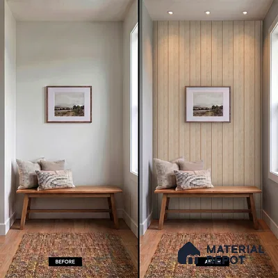 Wooden Look PN 07506 8 ft x 6 inch PVC Panel - 10 mm | Suitable for Living Room, Bedroom & Office | Width is Subjected to 5% Variation