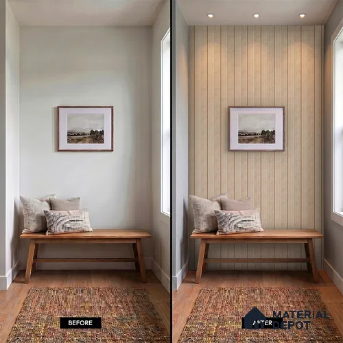 Wooden Look PN 07506 8 ft x 6 inch PVC Panel - 10 mm | Suitable for Living Room, Bedroom & Office | Width is Subjected to 5% Variation