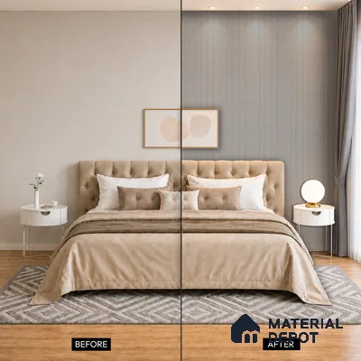 Steel Grey Stone Look PN 07595 9.5 ft x 4.9 inch Charcoal Panel - 12 mm | Suitable for Feature Wall, TV Unit & Living Room | Width is Subjected to 5% Variation