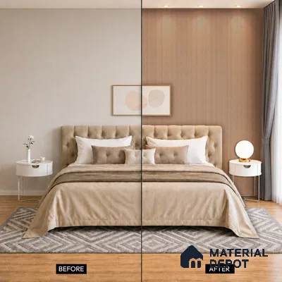 Mocha Brown Stone Look PN 07596 9.5 ft x 4.9 inch Charcoal Panel - 12 mm | Suitable for Feature Wall, TV Unit & Living Room | Width is Subjected to 5% Variation