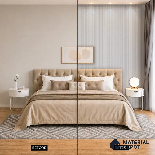 Cement Grey Fabric Look PN 07598 9.5 ft x 4.9 inch Charcoal Panel - 12 mm | Suitable for Feature Wall, TV Unit & Living Room | Width is Subjected to 5% Variation