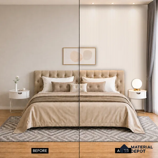 Dove Grey Fabric Look PN 07600 9.5 ft x 4.9 inch Charcoal Panel - 12 mm | Suitable for Feature Wall, TV Unit & Living Room | Width is Subjected to 5% Variation