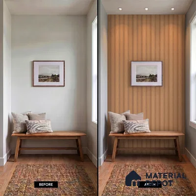 Wooden Look PN 07686 9.1 ft x 4.9 inch Charcoal Panel - 12 mm | Suitable for Living Room, Bedroom & TV Cabinet | Width is Subjected to 5% Variation