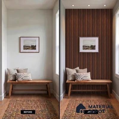 Wooden Look PN 07689 9.1 ft x 4.9 inch Charcoal Panel - 12 mm | Suitable for Living Room, Bedroom & TV Cabinet | Width is Subjected to 5% Variation