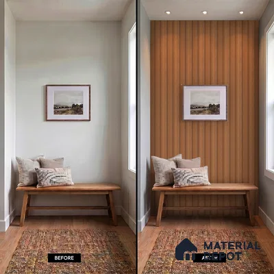 Wooden Look PN 07696 9.1 ft x 4.9 inch Charcoal Panel - 12 mm | Suitable for Living Room, Bedroom & TV Cabinet | Width is Subjected to 5% Variation