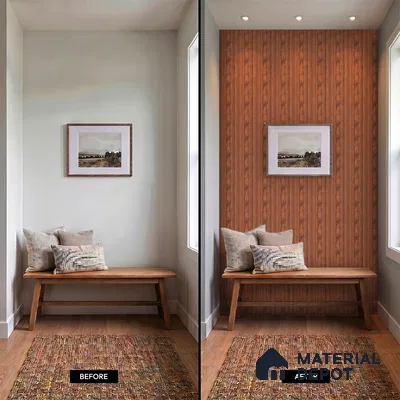 Wooden Look PN 07697 9.1 ft x 4.9 inch Charcoal Panel - 12 mm | Suitable for Living Room, Bedroom & TV Cabinet | Width is Subjected to 5% Variation