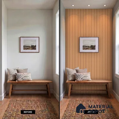Wooden Look PN 07699 9.1 ft x 4.9 inch Charcoal Panel - 12 mm | Suitable for Living Room, Bedroom & TV Cabinet | Width is Subjected to 5% Variation