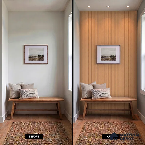 Wooden Look PN 07699 9.1 ft x 4.9 inch Charcoal Panel - 12 mm | Suitable for Living Room, Bedroom & TV Cabinet | Width is Subjected to 5% Variation