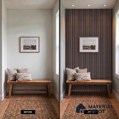 Wooden Look PN 07706 9.1 ft x 4.9 inch Charcoal Panel - 12 mm | Suitable for Living Room, Bedroom & TV Cabinet | Width is Subjected to 5% Variation