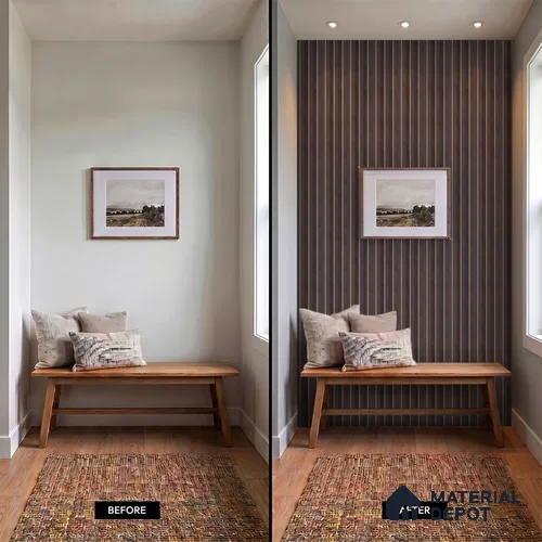 Wooden Look PN 07706 9.1 ft x 4.9 inch Charcoal Panel - 12 mm | Suitable for Living Room, Bedroom & TV Cabinet | Width is Subjected to 5% Variation