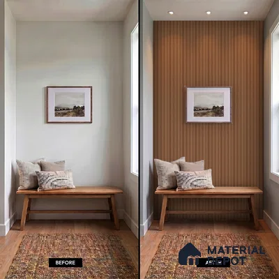Wooden Look PN 07712 9.1 ft x 4.9 inch Charcoal Panel - 12 mm | Suitable for Living Room, Bedroom & TV Cabinet | Width is Subjected to 5% Variation