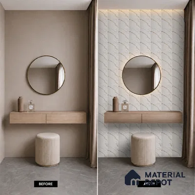 Dove Grey Marble Look PN 07816 8 ft x 7.8 inch Charcoal Panel - 6 mm | Suitable for Living Room, Bedroom & Office | Width is Subjected to 5% Variation