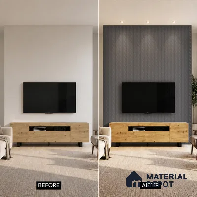 Wenge Brown Rustic Look PN 00531 8 ft x 6.2 inch Charcoal Panel - 6 mm | Suitable for Feature Wall, TV Unit & Living Room | Width is Subjected to 5% Variation