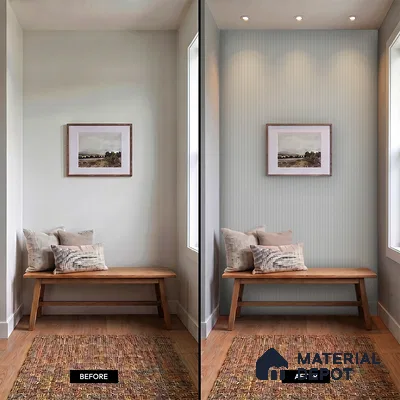 Dove Grey Plain Colour Look PN 00619 8 ft x 4.9 inch Charcoal Panel - 11 mm | Suitable for Feature Wall, TV Unit & Living Room | Width is Subjected to 5% Variation