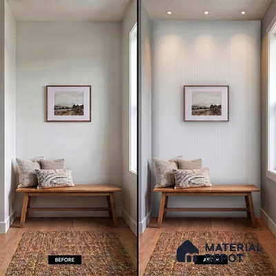 Ivory Pearl Plain Colour Look PN 00623 8 ft x 4 inch Charcoal Panel - 11 mm | Suitable for Feature Wall, TV Unit & Living Room | Width is Subjected to 5% Variation