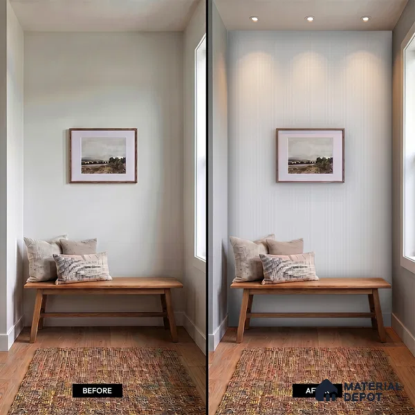 Ivory Pearl Plain Colour Look PN 00623 8 ft x 4 inch Charcoal Panel - 11 mm | Suitable for Feature Wall, TV Unit & Living Room | Width is Subjected to 5% Variation