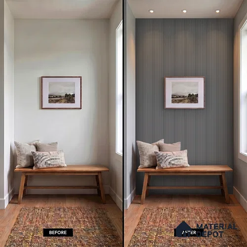 Mid Grey Plain Colour Look PN 00626 8 ft x 4 inch Charcoal Panel - 11 mm | Suitable for Feature Wall, TV Unit & Living Room | Width is Subjected to 5% Variation