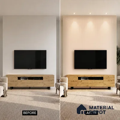 Cappuccino Beige Plain Colour Look PN 00628 8 ft x 4 inch Charcoal Panel - 11 mm | Suitable for Feature Wall, TV Unit & Living Room | Width is Subjected to 5% Variation