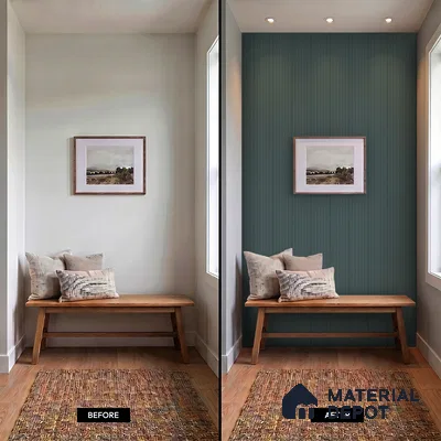 Dark Grey Plain Colour Look PN 00629 8 ft x 4 inch Charcoal Panel - 11 mm | Suitable for Feature Wall, TV Unit & Living Room | Width is Subjected to 5% Variation