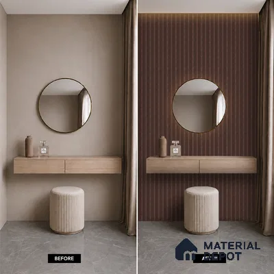 Wooden Look PN 00653 8 ft x 4.8 inch Charcoal Panel - 11 mm | Suitable for Feature Wall, TV Unit & Living Room | Width is Subjected to 5% Variation