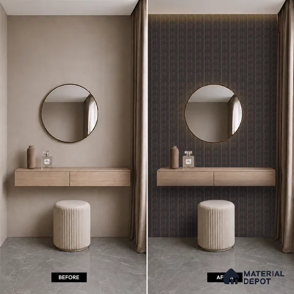 Wooden Look PN 00655 8 ft x 4.8 inch Charcoal Panel - 11 mm | Suitable for Feature Wall, TV Unit & Living Room | Width is Subjected to 5% Variation