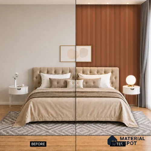 Wooden Look PN 00671 9.5 ft x 4.8 inch Charcoal Panel - 11 mm | Suitable for Feature Wall, TV Unit & Living Room | Width is Subjected to 5% Variation