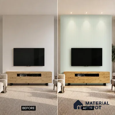 Ash Grey Plain Colour Look PN 03358 8 ft x 4 inch Charcoal Panel - 11 mm | Suitable for Feature Wall, TV Unit & Living Room | Width is Subjected to 5% Variation