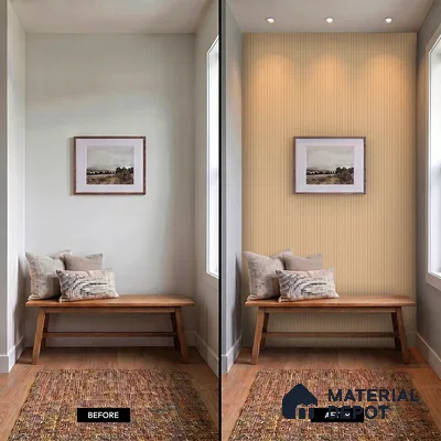 Wooden Look PN 03398 9.5 ft x 4.8 inch Charcoal Panel - 11 mm | Suitable for Feature Wall, TV Unit & Living Room | Width is Subjected to 5% Variation