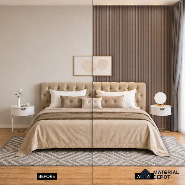 Wooden Look PN 05550 8 ft x 6 inch Charcoal Panel - 7 mm | Suitable for Feature Wall, TV Unit & Living Room | Width is Subjected to 5% Variation
