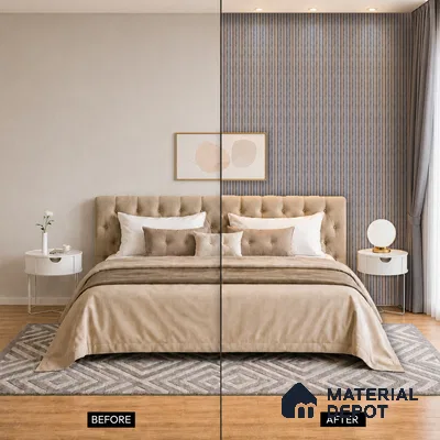 Dark Grey Stone Look PN 05635 8 ft x 6 inch Charcoal Panel - 7 mm | Suitable for Feature Wall, TV Unit & Living Room | Width is Subjected to 5% Variation