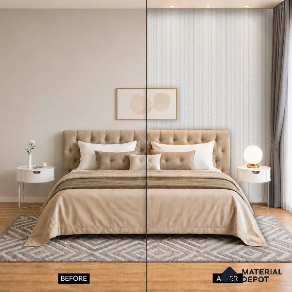 Light Grey Cement Look PN 06088 9.5 ft x 4.6 inch Charcoal Panel - 8 mm | Suitable for Feature Wall, TV Unit & Living Room | Width is Subjected to 5% Variation