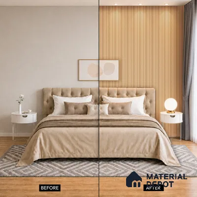 Wooden Look PN 06152 9.5 ft x 4.6 inch Charcoal Panel - 8 mm | Suitable for Feature Wall, TV Unit & Living Room | Width is Subjected to 5% Variation