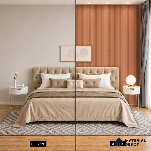 Wooden Look PN 06791 8 ft x 4.9 inch Charcoal Panel - 12 mm | Suitable for Living Room, Bedroom & TV Cabinet | Width is Subjected to 5% Variation