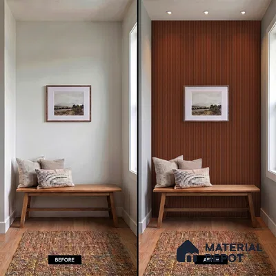 Wooden Look PN 06813 9.2 ft x 4.8 inch Charcoal Panel - 12 mm | Suitable for Living Room, Bedroom & TV Cabinet | Width is Subjected to 5% Variation