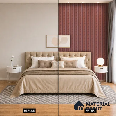 Wooden Look PN 06817 9.2 ft x 4.8 inch Charcoal Panel - 12 mm | Suitable for Living Room, Bedroom & TV Cabinet | Width is Subjected to 5% Variation