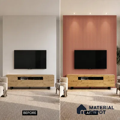Wooden Look PN 06827 9.2 ft x 6 inch Charcoal Panel - 10 mm | Suitable for Living Room, Bedroom & TV Cabinet | Width is Subjected to 5% Variation