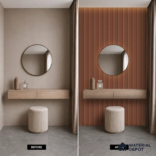 Wooden Look PN 06831 9.2 ft x 4.9 inch Charcoal Panel - 12 mm | Suitable for Living Room, Bedroom & TV Cabinet | Width is Subjected to 5% Variation
