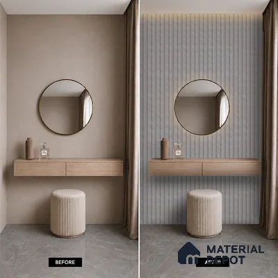 Cloud Grey Marble Look PN 06851 9.2 ft x 4.9 inch Charcoal Panel - 12 mm | Suitable for Living Room, Bedroom & TV Cabinet | Width is Subjected to 5% Variation