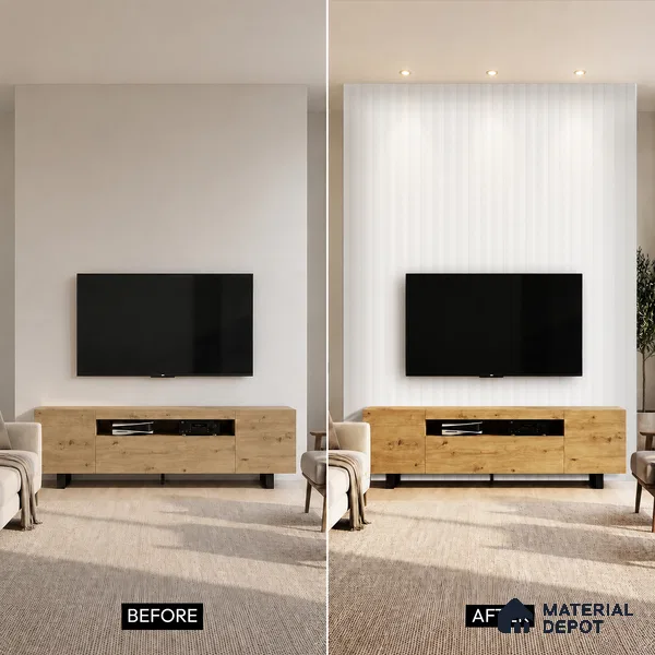 Dove Grey Marble Look PN 06860 9.2 ft x 7.8 inch Charcoal Panel - 16 mm | Suitable for Living Room, Bedroom & TV Cabinet | Width is Subjected to 5% Variation