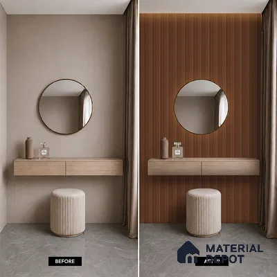 Wooden Look PN 06870 9.2 ft x 6.1 inch Charcoal Panel - 16 mm | Suitable for Living Room, Bedroom & TV Cabinet | Width is Subjected to 5% Variation