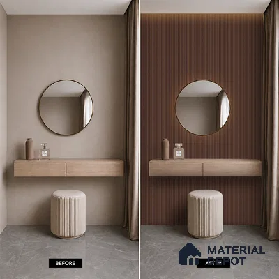 Wooden Look PN 06871 9.2 ft x 6.1 inch Charcoal Panel - 16 mm | Suitable for Living Room, Bedroom & TV Cabinet | Width is Subjected to 5% Variation