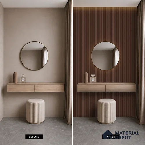 Wooden Look PN 06873 9.2 ft x 6.1 inch Charcoal Panel - 16 mm | Suitable for Living Room, Bedroom & TV Cabinet | Width is Subjected to 5% Variation