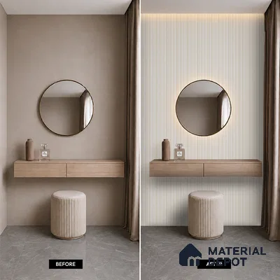 Ivory Beige Plain Colour Look PN 06879 9.2 ft x 6.1 inch Charcoal Panel - 16 mm | Suitable for Living Room, Bedroom & TV Cabinet | Width is Subjected to 5% Variation