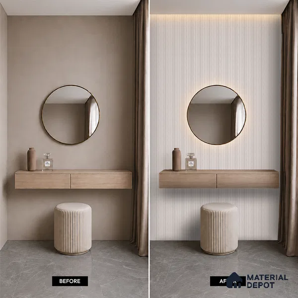 Dove Grey Marble Look PN 06885 9.2 ft x 6.1 inch Charcoal Panel - 16 mm | Suitable for Living Room, Bedroom & TV Cabinet | Width is Subjected to 5% Variation