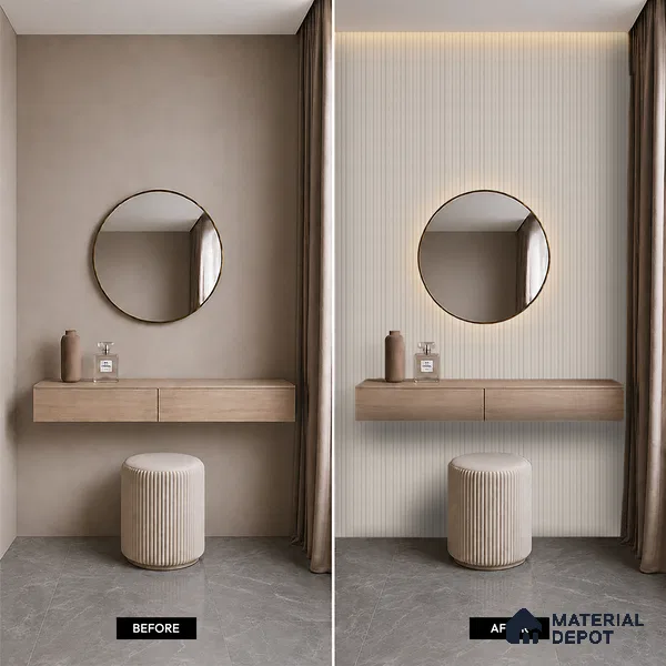Dove Grey Marble Look PN 06886 9.2 ft x 6.1 inch Charcoal Panel - 16 mm | Suitable for Living Room, Bedroom & TV Cabinet | Width is Subjected to 5% Variation