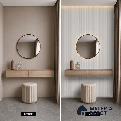 Dove Grey Marble Look PN 06887 9.2 ft x 6.1 inch Charcoal Panel - 16 mm | Suitable for Living Room, Bedroom & TV Cabinet | Width is Subjected to 5% Variation