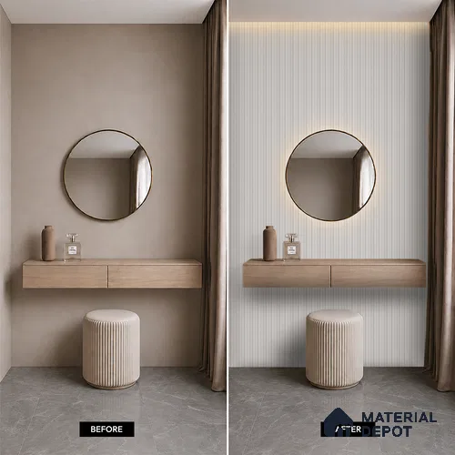 Dove Grey Marble Look PN 06887 9.2 ft x 6.1 inch Charcoal Panel - 16 mm | Suitable for Living Room, Bedroom & TV Cabinet | Width is Subjected to 5% Variation
