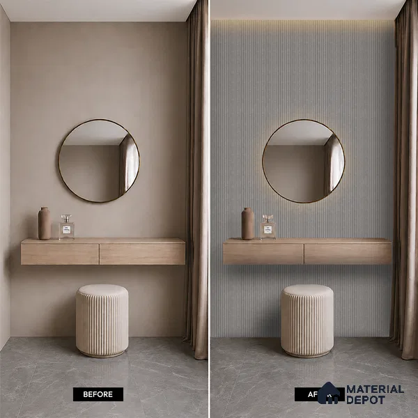 Cloud Grey Marble Look PN 06902 8 ft x 6 inch Charcoal Panel - 6 mm | Suitable for Living Room, Bedroom & TV Cabinet | Width is Subjected to 5% Variation