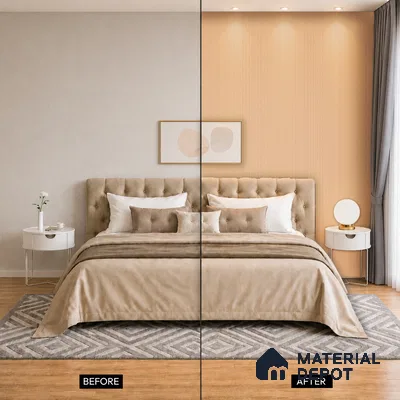 Wooden Look PN 06910 8 ft x 6 inch Charcoal Panel - 6 mm | Suitable for Living Room, Bedroom & TV Cabinet | Width is Subjected to 5% Variation