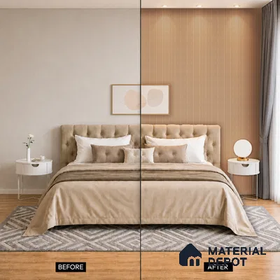 Wooden Look PN 06912 8 ft x 6 inch Charcoal Panel - 6 mm | Suitable for Living Room, Bedroom & TV Cabinet | Width is Subjected to 5% Variation